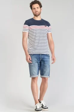 Le Temps des Cerises T-Shirt Blank A Rayures White New