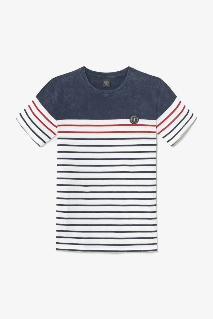 Le Temps des Cerises T-Shirt Blank A Rayures White New