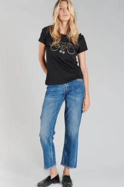 Le Temps des Cerises T-Shirt Carole Noir Imprime Black Store