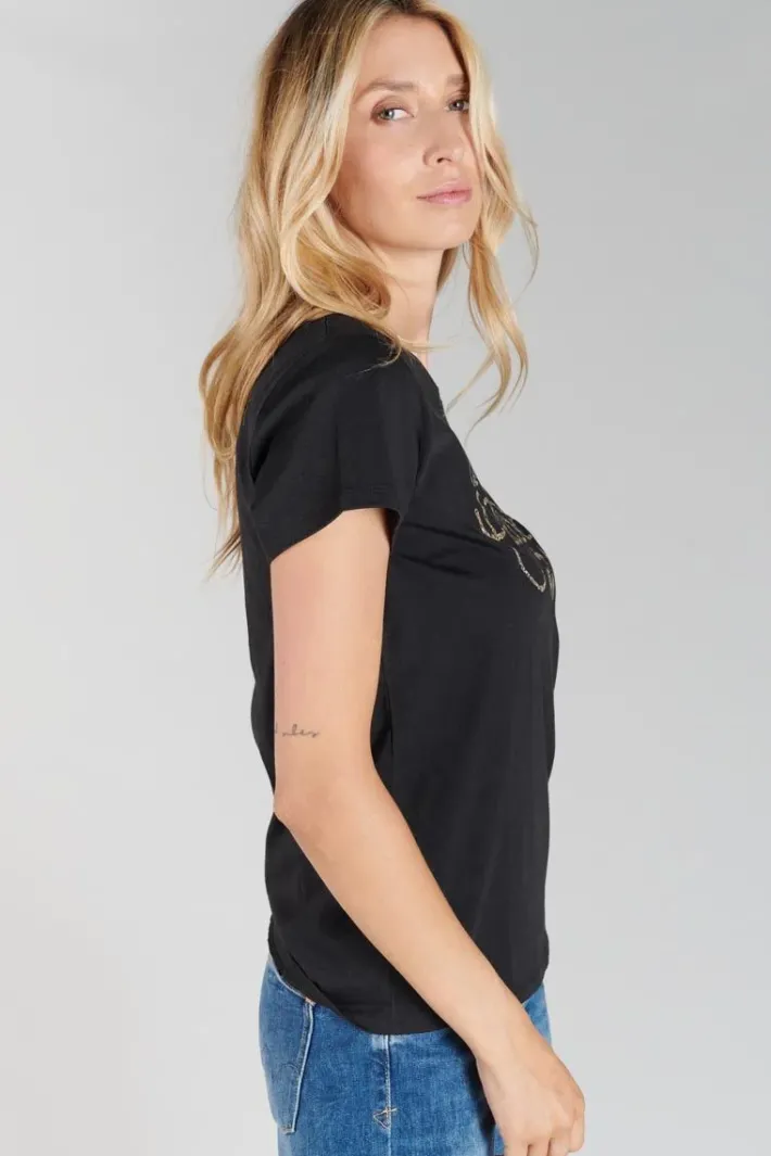 Le Temps des Cerises T-Shirt Carole Noir Imprime Black Store