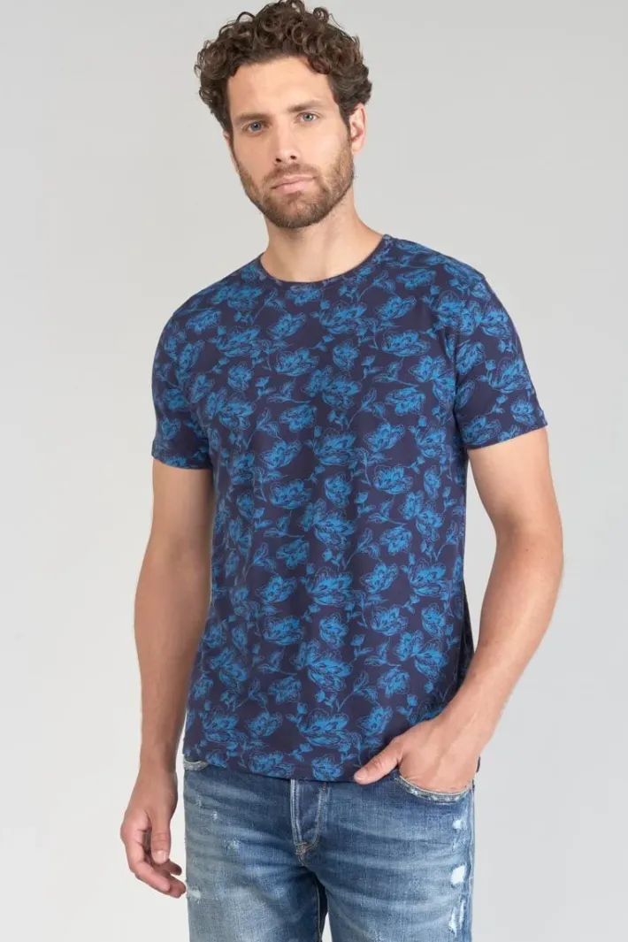 Le Temps des Cerises T-Shirt Conit A Motif Feuilles Peacoat Online