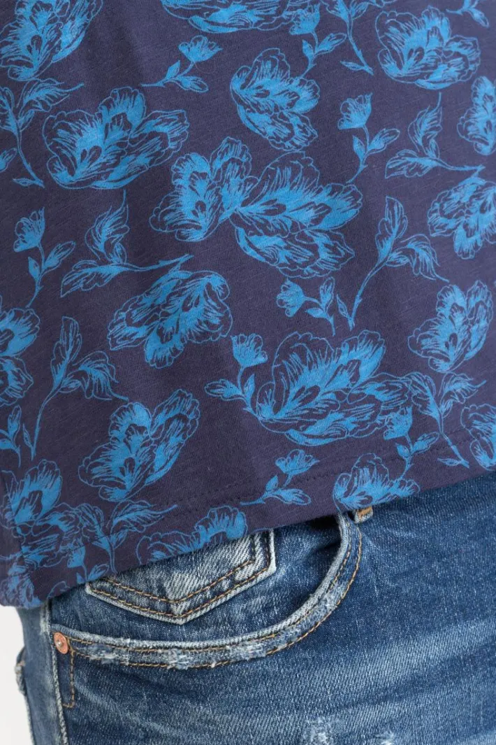 Le Temps des Cerises T-Shirt Conit A Motif Feuilles Peacoat Online