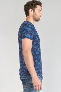 Le Temps des Cerises T-Shirt Conit A Motif Feuilles Peacoat Online