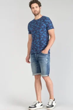 Le Temps des Cerises T-Shirt Conit A Motif Feuilles Peacoat Online