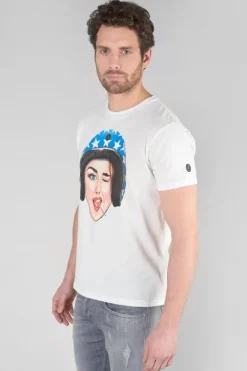 Le Temps des Cerises T-Shirt Cram Blanc Imprime White Outlet