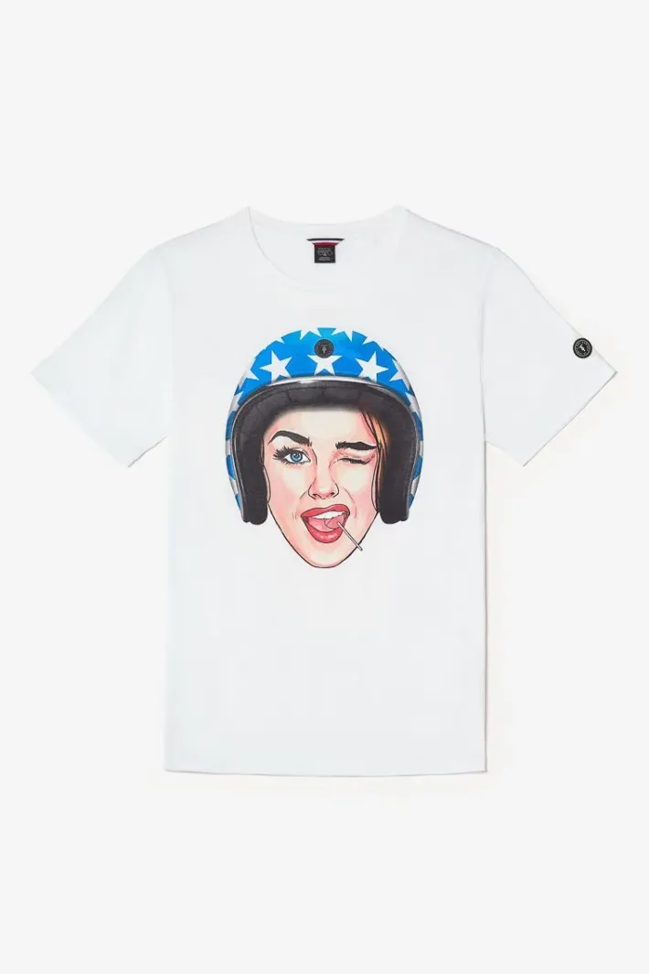 Le Temps des Cerises T-Shirt Cram Blanc Imprime White Outlet