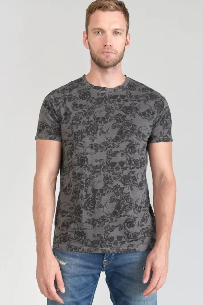 Le Temps des Cerises T-Shirt Facto Gris Et Noir Carbone Flash Sale