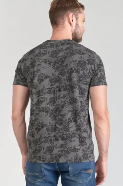 Le Temps des Cerises T-Shirt Facto Gris Et Noir Carbone Flash Sale