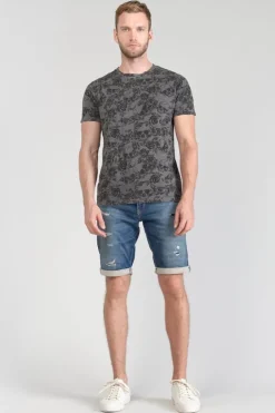 Le Temps des Cerises T-Shirt Facto Gris Et Noir Carbone Flash Sale
