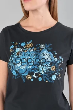Le Temps des Cerises T-Shirt Gracy Noir Imprime Black Cheap