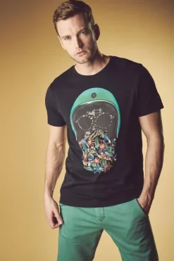 Le Temps des Cerises T-Shirt Gregor Noir Imprime Black Online