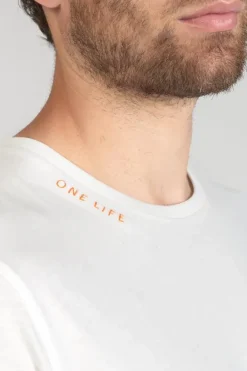 Le Temps des Cerises T-Shirt Ian Blanc Imprime Cream Clearance