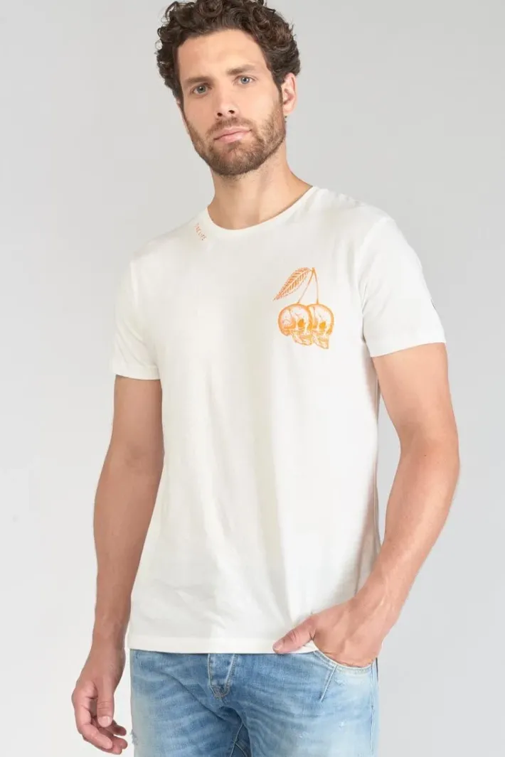 Le Temps des Cerises T-Shirt Ian Blanc Imprime Cream Clearance