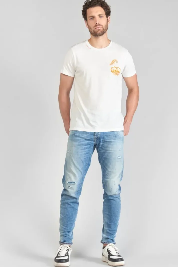 Le Temps des Cerises T-Shirt Ian Blanc Imprime Cream Clearance