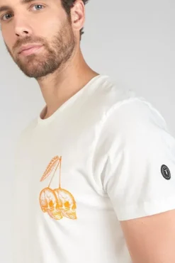 Le Temps des Cerises T-Shirt Ian Blanc Imprime Cream Clearance