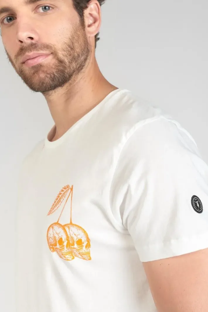 Le Temps des Cerises T-Shirt Ian Blanc Imprime Cream Clearance