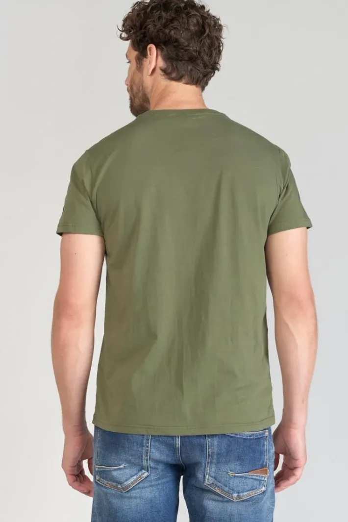 Le Temps des Cerises T-Shirt Machida Kaki Imprime Leaf Fashion