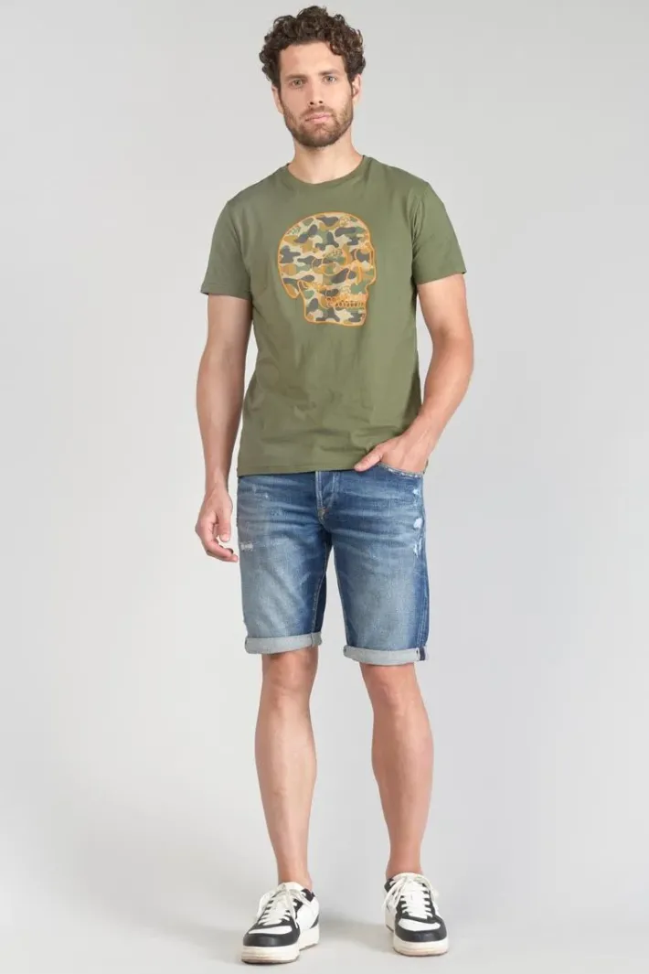 Le Temps des Cerises T-Shirt Machida Kaki Imprime Leaf Fashion