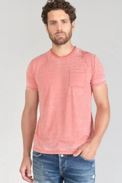 Le Temps des Cerises T-Shirt Mavoc Rouge Chine Delave Brick Discount