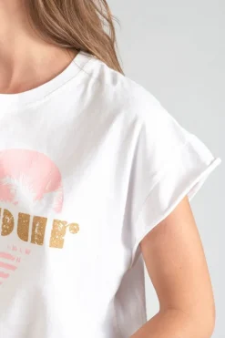 Le Temps des Cerises T-Shirt Miya Blanc Imprime Coco Cheap