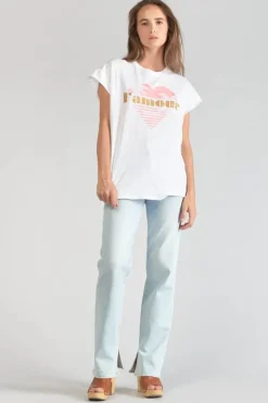 Le Temps des Cerises T-Shirt Miya Blanc Imprime Coco Cheap