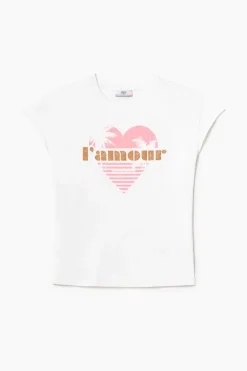 Le Temps des Cerises T-Shirt Miya Blanc Imprime Coco Cheap