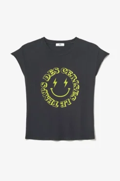Le Temps des Cerises T-Shirt Miya Noir Imprime Black Best Sale