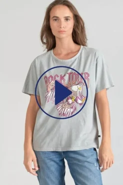 Le Temps des Cerises T-Shirt Nixon Gris Clair Delave Rock Grey Discount