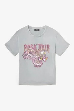 Le Temps des Cerises T-Shirt Nixon Gris Clair Delave Rock Grey Discount