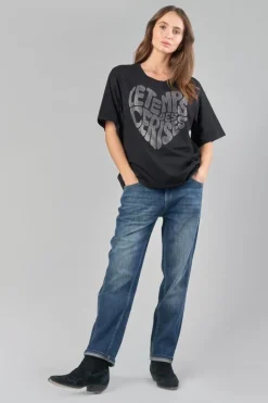 Le Temps des Cerises T-Shirt Oraya Noir A Strass Black Outlet