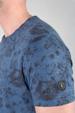 Le Temps des Cerises T-Shirt Pagan Bleu A Motif Wing Best Sale