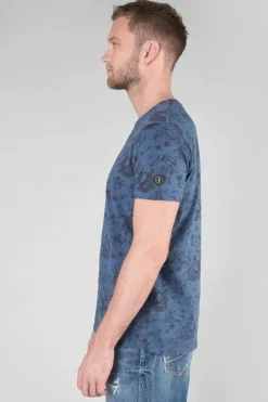 Le Temps des Cerises T-Shirt Pagan Bleu A Motif Wing Best Sale