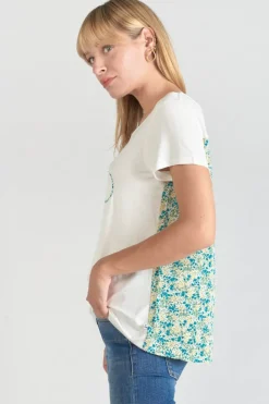 Le Temps des Cerises T-Shirt Romi Bi-Matiere Imprime Vert Ice Cream Best