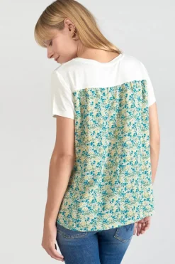 Le Temps des Cerises T-Shirt Romi Bi-Matiere Imprime Vert Ice Cream Best