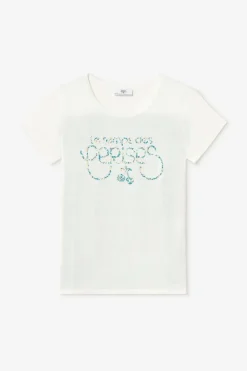Le Temps des Cerises T-Shirt Romi Bi-Matiere Imprime Vert Ice Cream Best