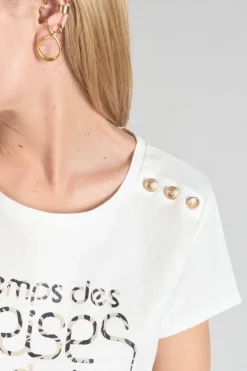 Le Temps des Cerises T-Shirt Savana Blanc Imprime Ice Cream Online