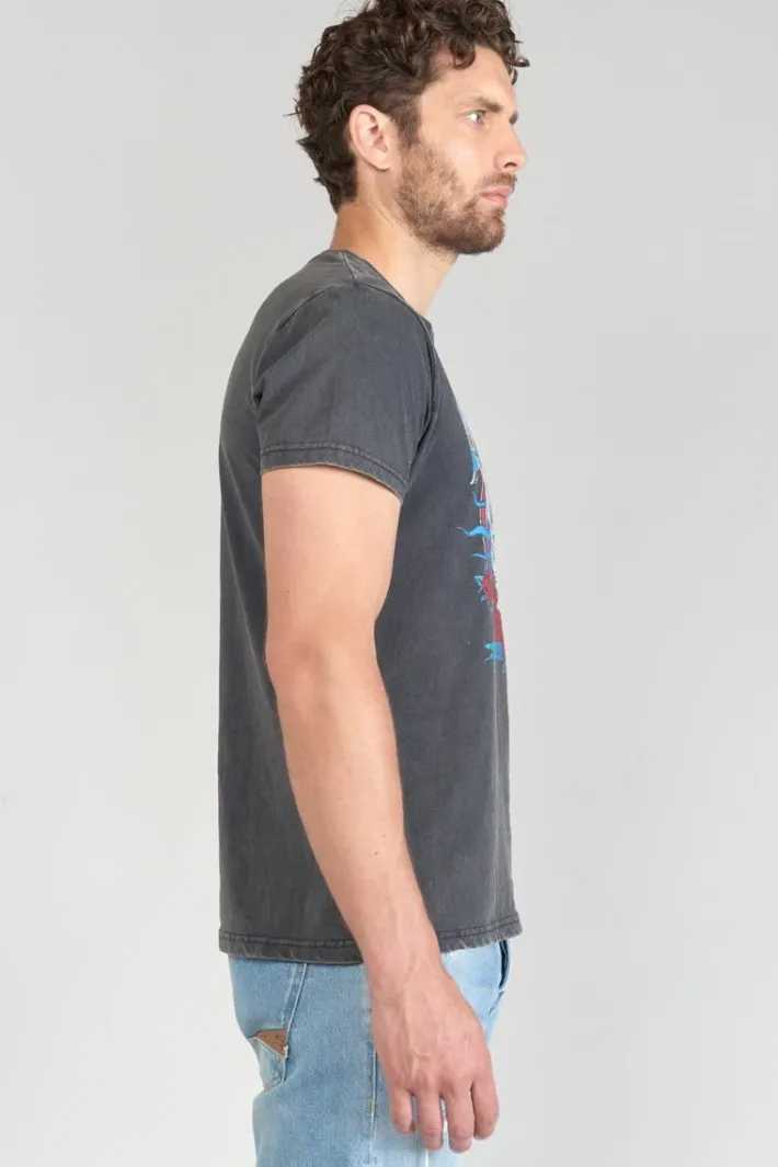 Le Temps des Cerises T-Shirt Tije Gris Delave Imprime Peacoat Store