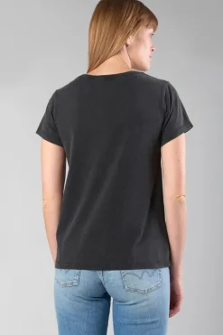 Le Temps des Cerises T-Shirt Tonito Noir Imprime Black Fashion