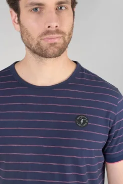 Le Temps des Cerises T-Shirt Velas Bleu Marine A Rayures Peacoat Sale
