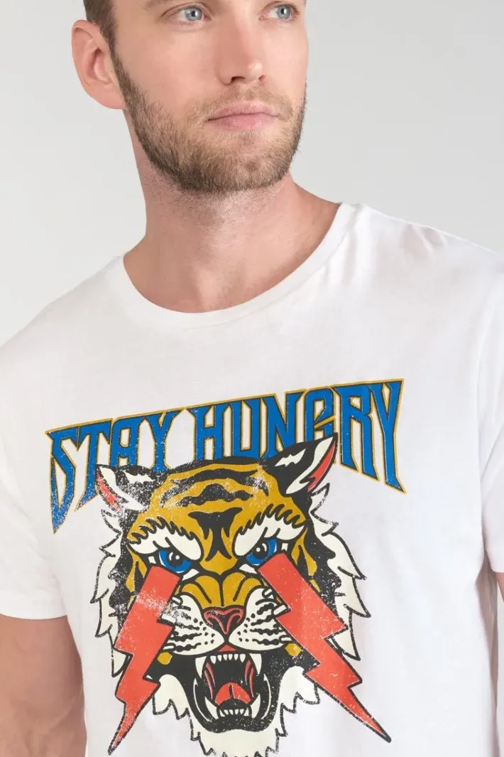 Le Temps des Cerises T-Shirt Yair Blanc Imprime White Sale