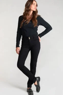 Le Temps des Cerises Ultra Pulp Slim Taille Haute Jeans Noir N°0 Black New