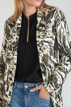 Le Temps des Cerises Veste Blazer Salome A Motif Jungle Lizard Best