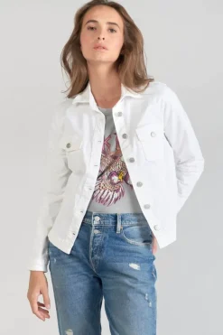 Le Temps des Cerises Veste En Jeans Lilly Blanche White New