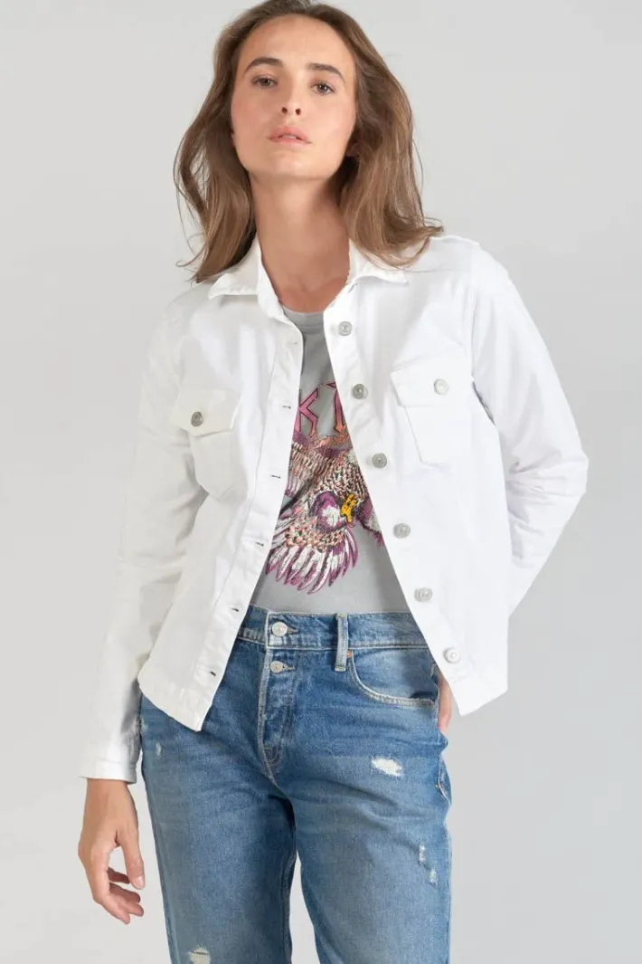 Le Temps des Cerises Veste En Jeans Lilly Blanche White New