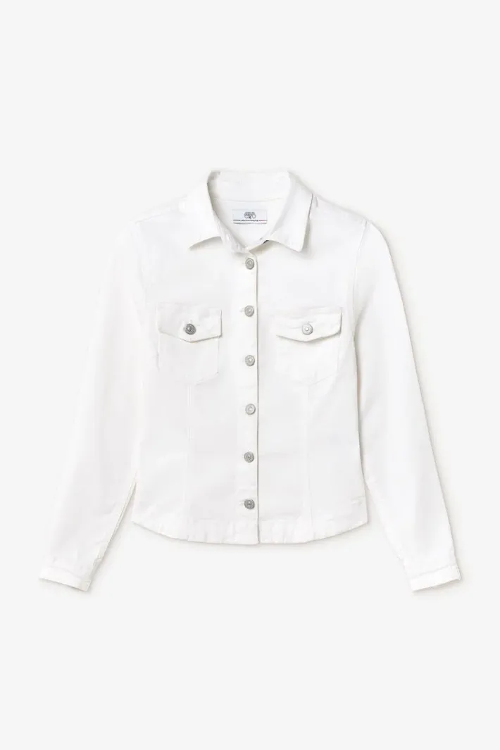 Le Temps des Cerises Veste En Jeans Lilly Blanche White New