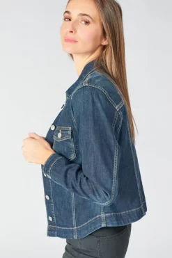 Le Temps des Cerises Veste En Jeans Lilly Bleu Fonce Blue New