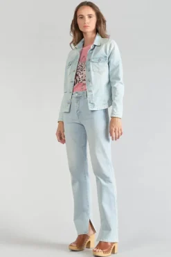 Le Temps des Cerises Veste En Jeans Lilly Bleu Tres Clair Blue New