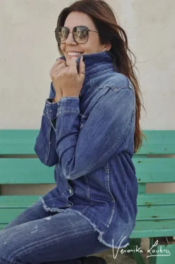 Le Temps des Cerises Veste En Jeans London Bleue By Veronika Loubry Blue Discount