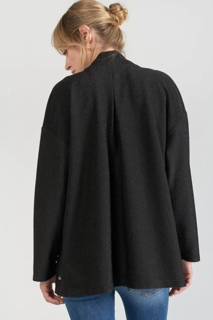 Le Temps des Cerises Veste Kimono Sobrado Noir Brillant Black New