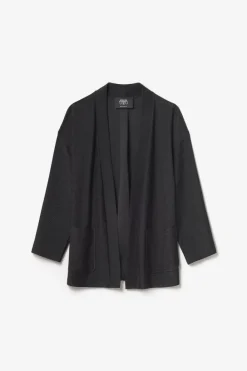 Le Temps des Cerises Veste Kimono Sobrado Noir Brillant Black New